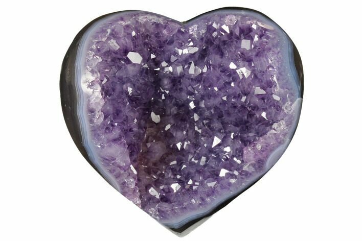 Purple Amethyst & Agate Heart - Uruguay #172031